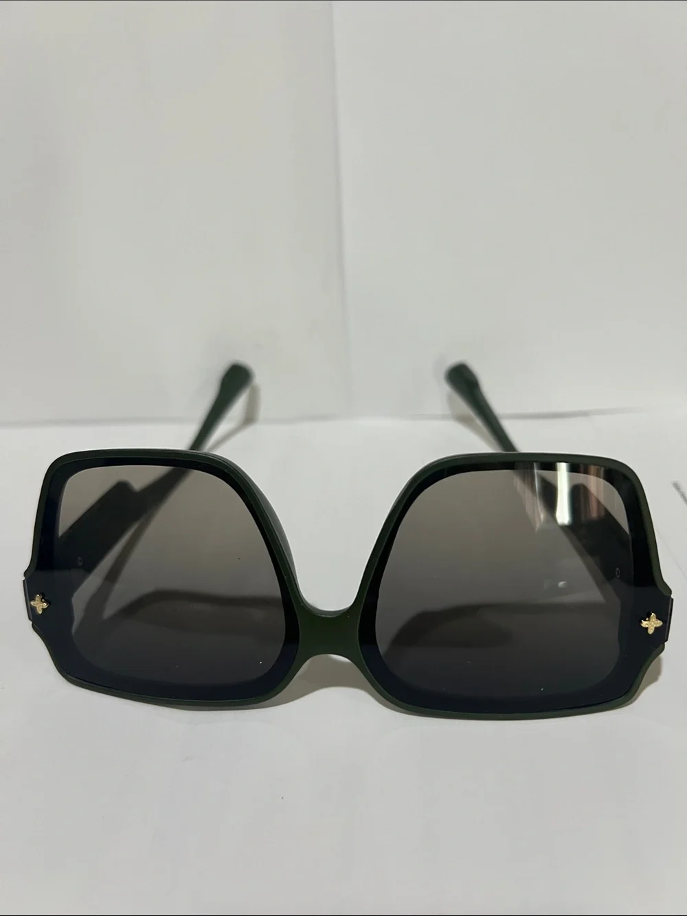 Louis Vuitton Dark Green Oversized Square Sunglasses with Gradient Lenses